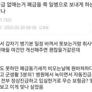 과거와 남다르다는 요즘 군대 폐급