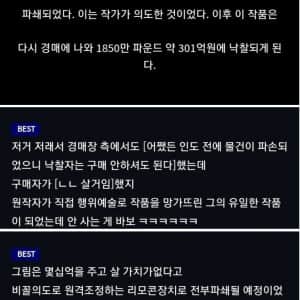 16억원에 경매 낙찰된 작품이 301 억원이 되는 순간