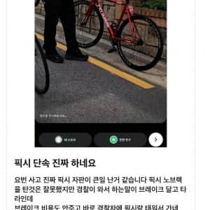 요즘 문제의 픽시 자전거 근황 