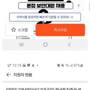 여의도 경비보안요원 채용 경쟁률 수준 