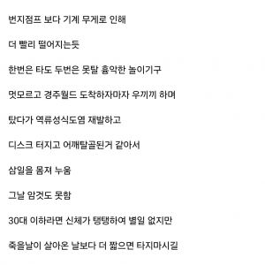 진짜 뒤지라고 만든 거 같은 놀이기구 