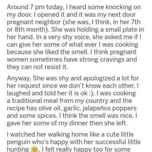 임산부인데 음식 좀 나눠주세요 
