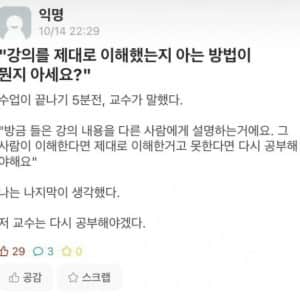 강의를 제대로 이해했는지 아는 방법