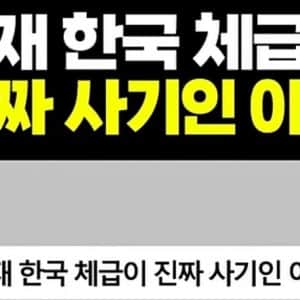 현재 대한민국 체급이 사기인 이유