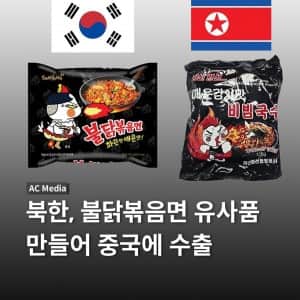 북한 불닭볶음면 유사품 만들어 중국에 수출 