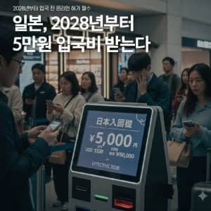 일본 2028년부터 입국비 5만원 내야함