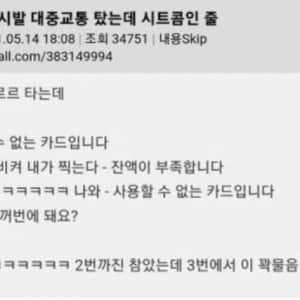 대중교통 탔는데 시트콤인줄