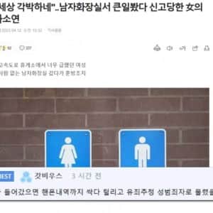 화장실에서 급똥 싸다가 신고당한 여성 사연