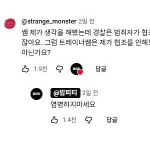 맛있는 식단 알려주는 유튜버 댓글 근황