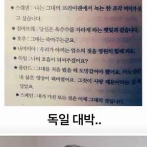 나라별 청혼 멘트