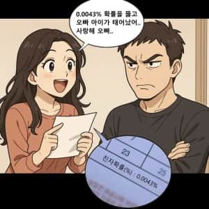 불륜을 의심해서 친자확인 결과를 보는 커플