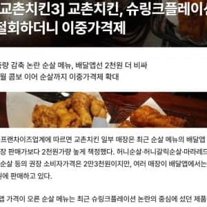 중량 줄이겠다던 교촌 근황
