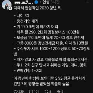 지극히 현실적인 2030 청년 현실 