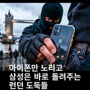 아이폰만 챙기는 런던 도둑들