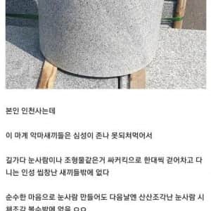 눈사람 걷어차는 ㅅㄲ 응징하는 방법