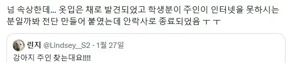 정말 안타까운 "주인을 찾습니다"