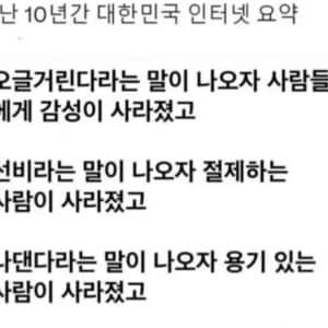 지난 10년간 인터넷 문화 요약