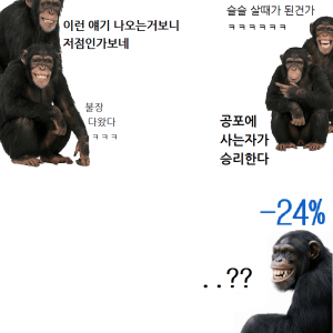 코인하는 침팬지 만화