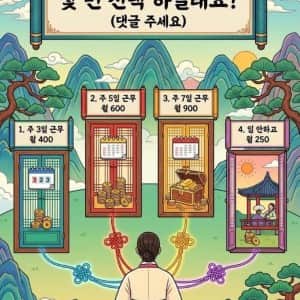 이중에서 몇 번 선택 하실래요?