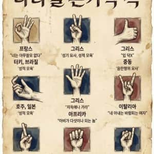 나라별 손가락 욕