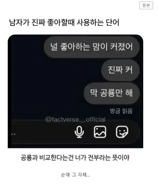 남자가 진짜 좋아할 때 사용하는 단어