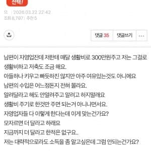 남편이 소득을 안알려줘요
