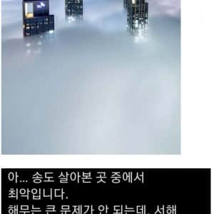 비현실적인 인천 송도 아파트 뷰