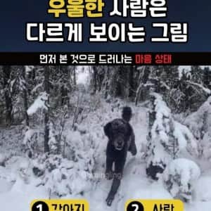 우울한 사람은 다르게 보인다는 그림