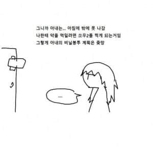 남편에게 비타민 먹이는 아내
