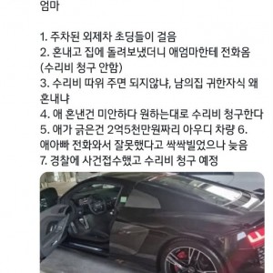 2억짜리 차 긁은 아이 봐줬더니