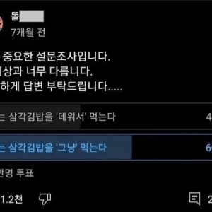 13만명이 투표한 삼각김밥 논란