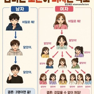 남녀간 소문이 퍼지는 속도