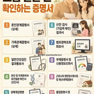 요즘 결혼전에 확인하는 증명서라고 하는데