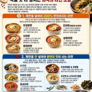 너구리에 계란을 풀었다고?