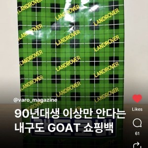 90년대생 이상만 아는 내구성 GOAT 쇼핑백
