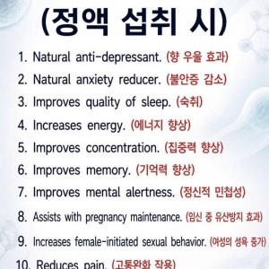 정액의 효능