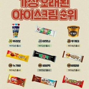 오래된 아이스크림 순위
