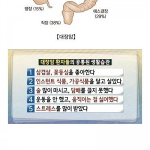 대장암 환자들 공통된 생활습관