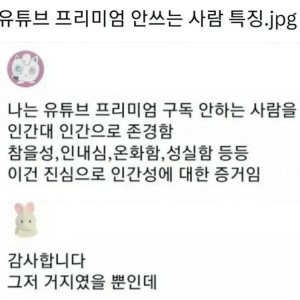 유튜브 프리미엄 안쓰는 사람 특