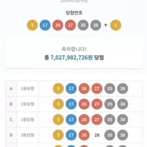 로또 70억 당첨자의 삶