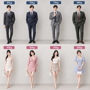 남녀 몸무게에 따른 체형 변화