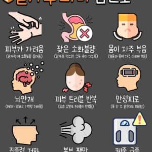 밀가루 과다 몸신호
