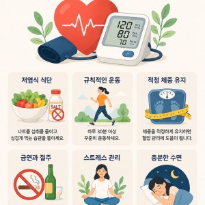 고혈압 관리 방법 7가지, 혈압을 낮추는 생활 습관